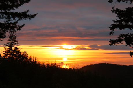 A View of the Pacific Ocean at Sunset