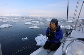 Conducting research in the Arctic Ocean underwater soundscape.